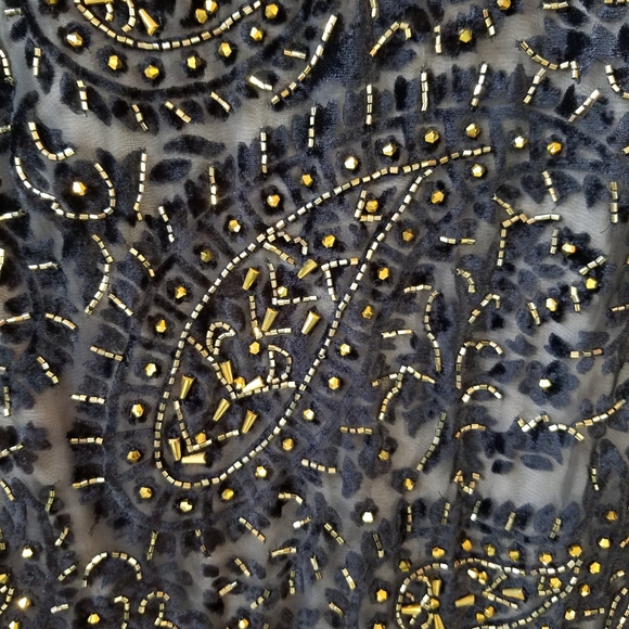 ALICE + OLIVIA Riska Black/Gold Embellished Dress - Picture 8 of 10